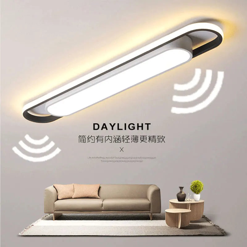 human body sensing rectangular LED ceiling light