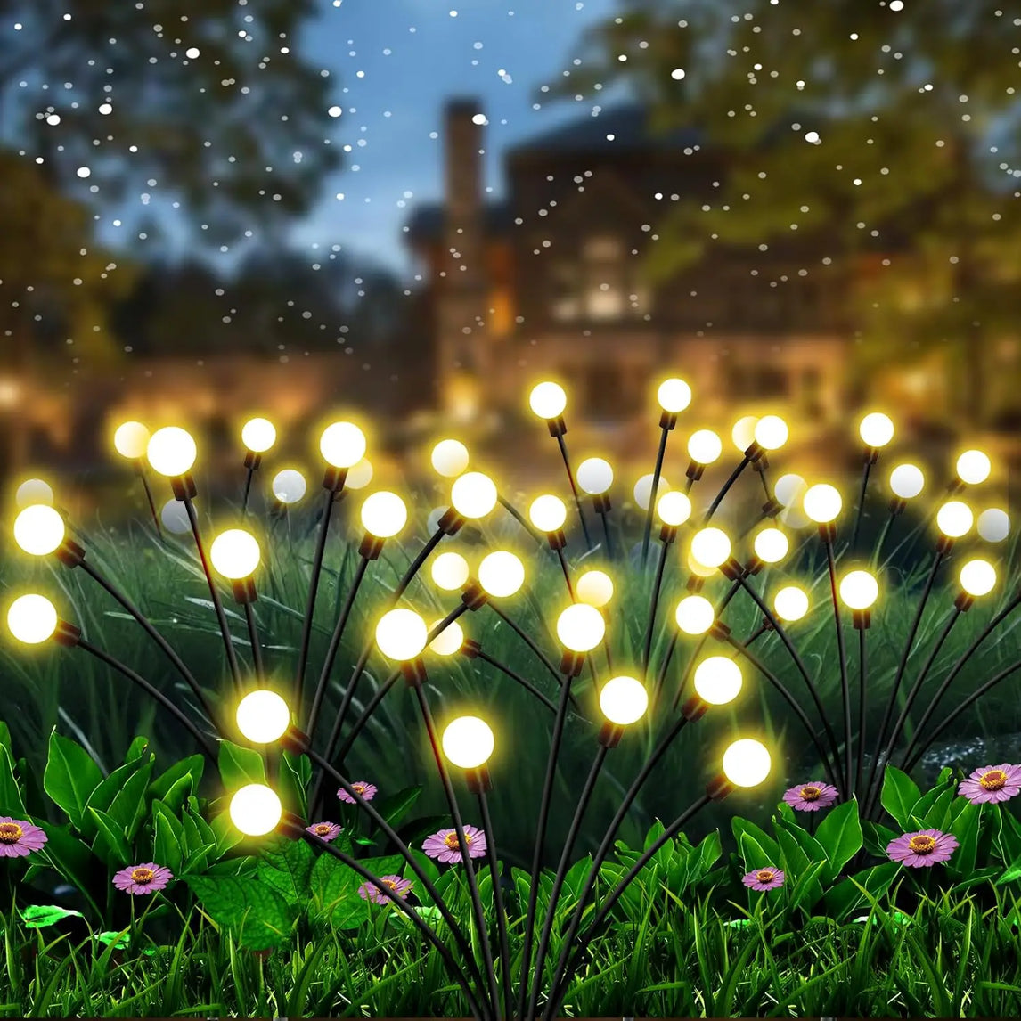 10 LED Solar Garden Lights Firefly Waterproof Solar Lights Outdoor for Yard Patio