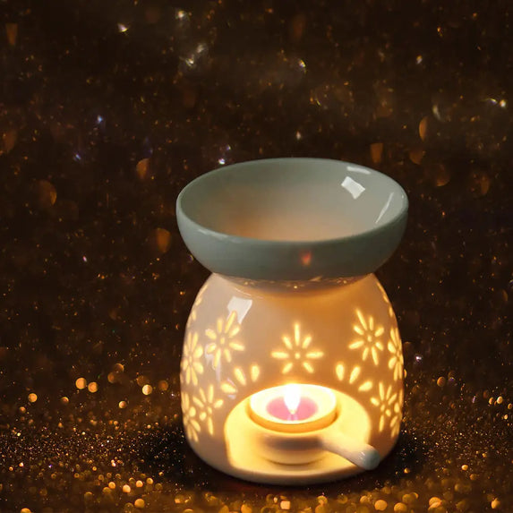 Handle Oil Burner Diffuser Fragrance Tray Home Decoration