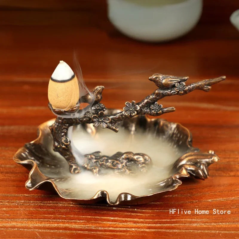 Creative Lotus Bunrer Cones Backflow Incense Holder