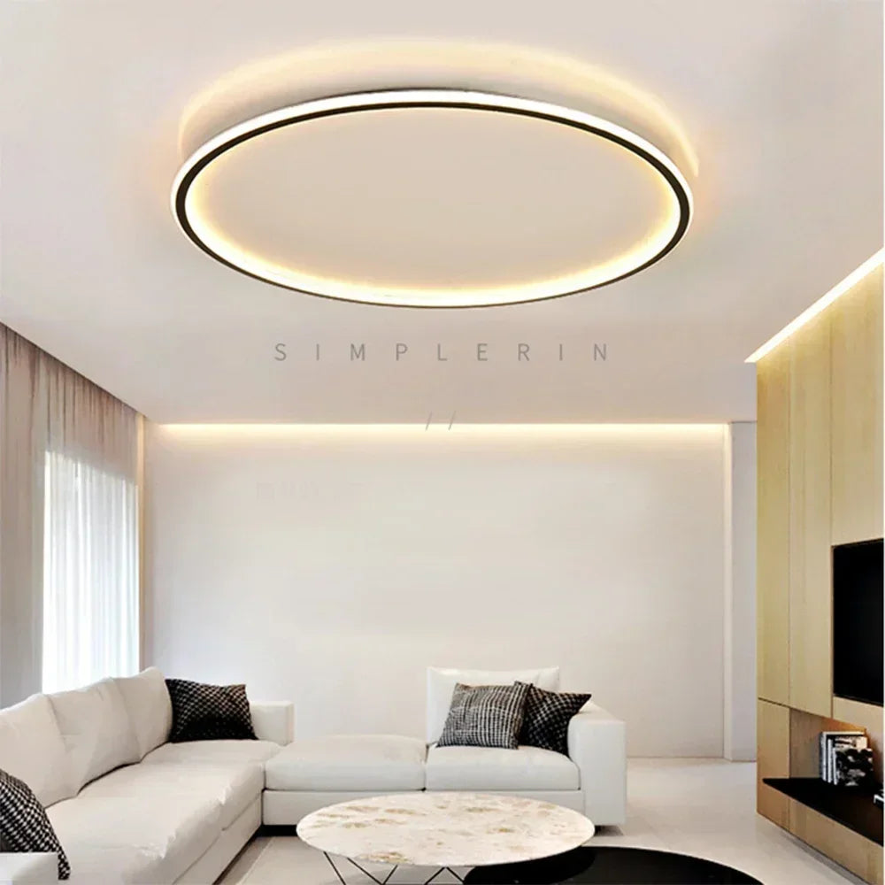 LED Ceiling Chandelier Nordic Simple Round Ceiling Lights Living Dining Room Bedroom Corridor Home Indoor Nordic Lamps Lighting