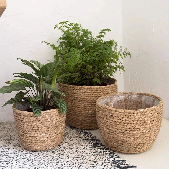 Basket Grass Planter Basket Indoor Outdoor Flower Pot