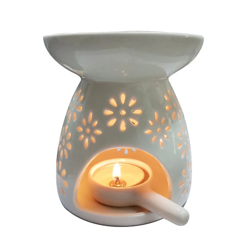 Ceramic Candle Holder Wax Melt Oil Burner Diffuser Fragrance Tray