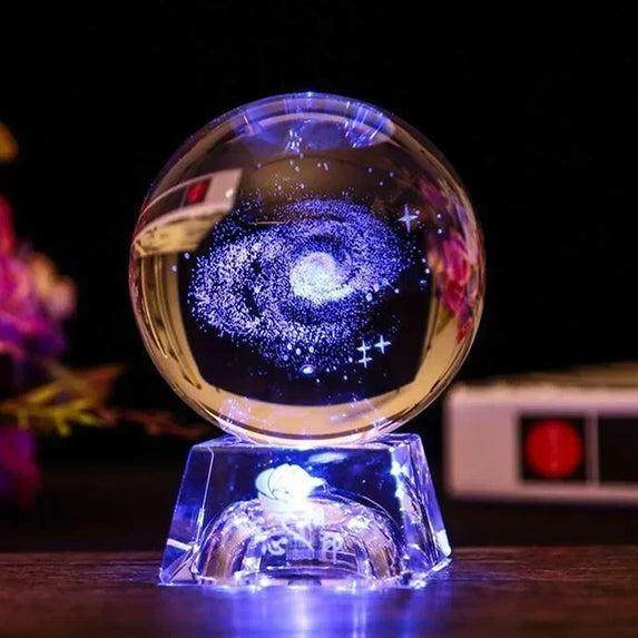 LED Crystal Ball 3D Solar System Planets Crystal Ball Glass Ball