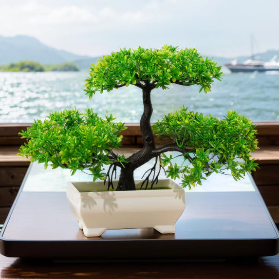 Artificial Plants Bonsai Small Tree Simulation Pot Plants Fake Flowers Table