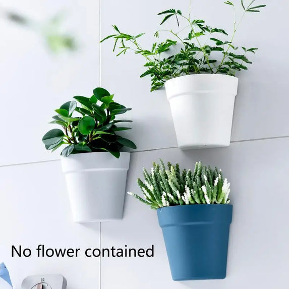 Wall Mounted Plastic Potted Plant Flowerpot Creative Wall Hanging Planter