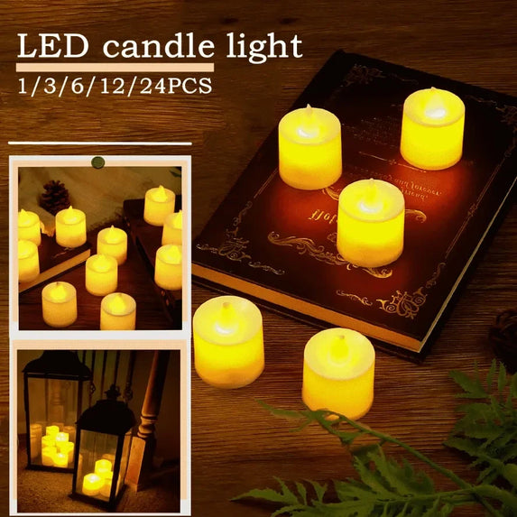 Multiple Choices Flickering LED Candle with Battery Tealights Candles Flameless