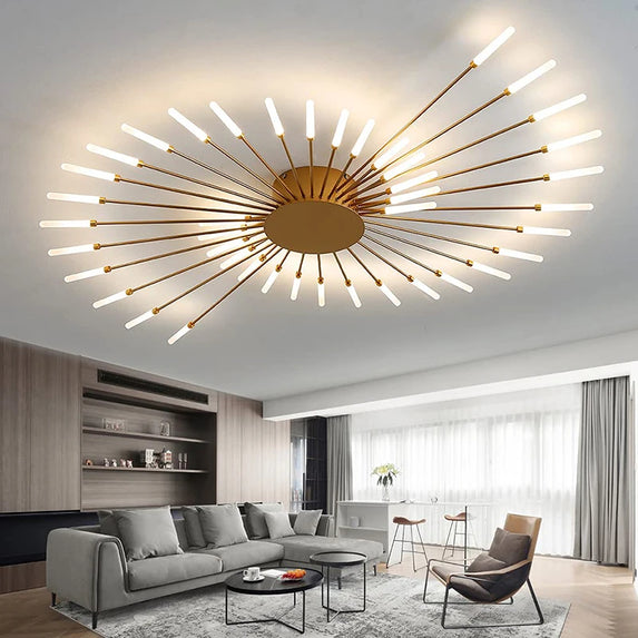 Living Room Light Led Ceiling Lamp Modern Indoor Lighting Acrylic Nordic Creative Fireworks Bedroom Fixture Home Decor Kids Room