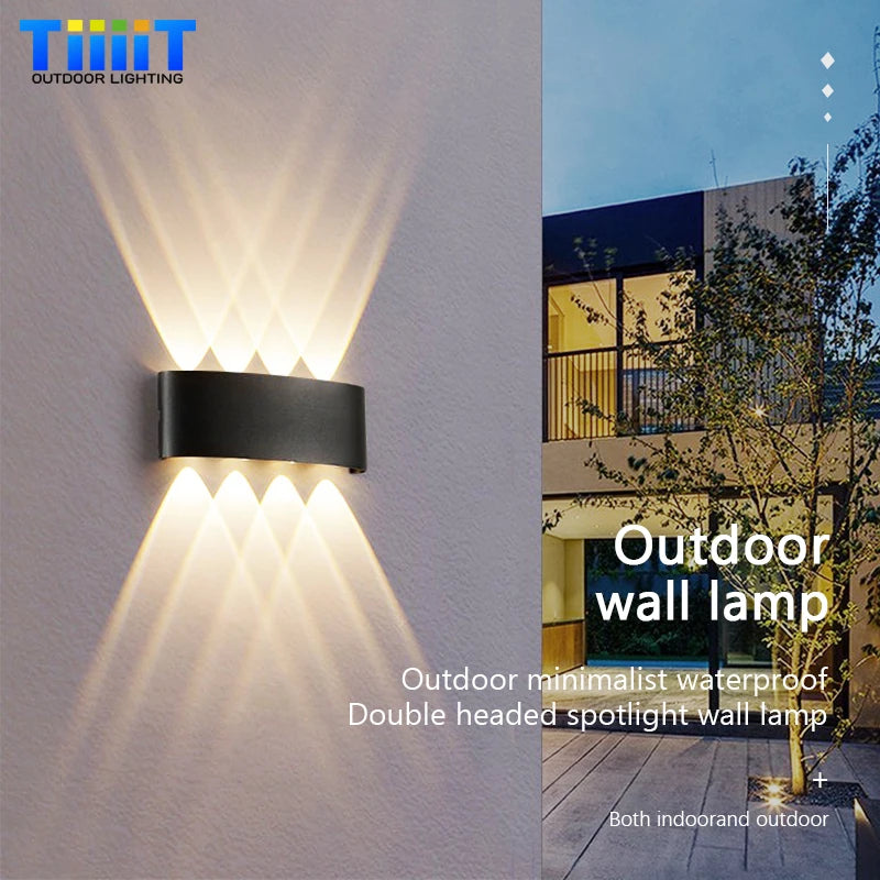 Modern LED Wall Lights Indoor and Outdoor Waterproof Wall Lights Living Room Corridors Courtyard Gardens Outdoor Wall Lights