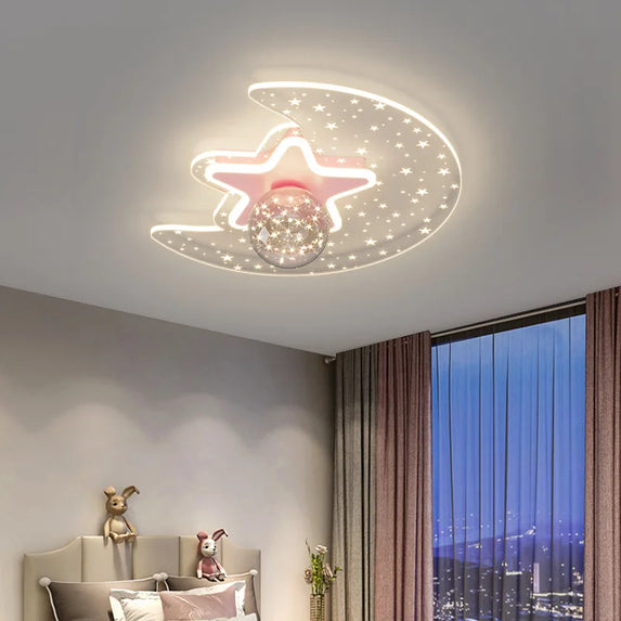 Children Room Modern LED Ceiling Light Kids Room Ceiling Star Room Lamp For Bedroom Cute Girls Boys Baby Home Decortion Lighting