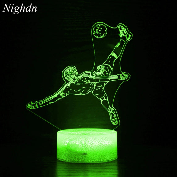 Nighdn Soccer Night Light 3D LED Optical Illusion Lamp Bedroom Decoration Christmas Birthday Soccer Gifts for Boys Kids Teens