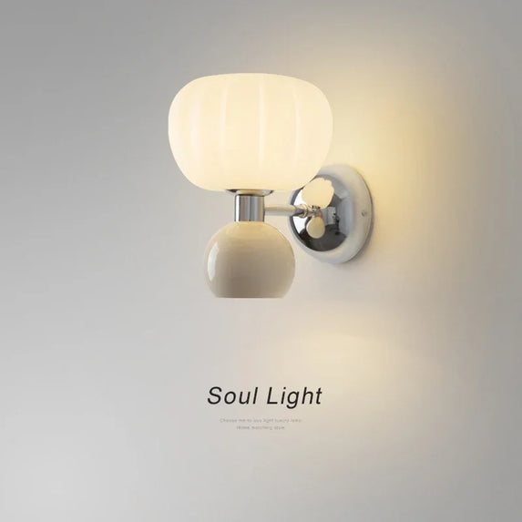 Modern LED Wall Lamps Cream Breeze Pumpkin Sconces G9 Bulb